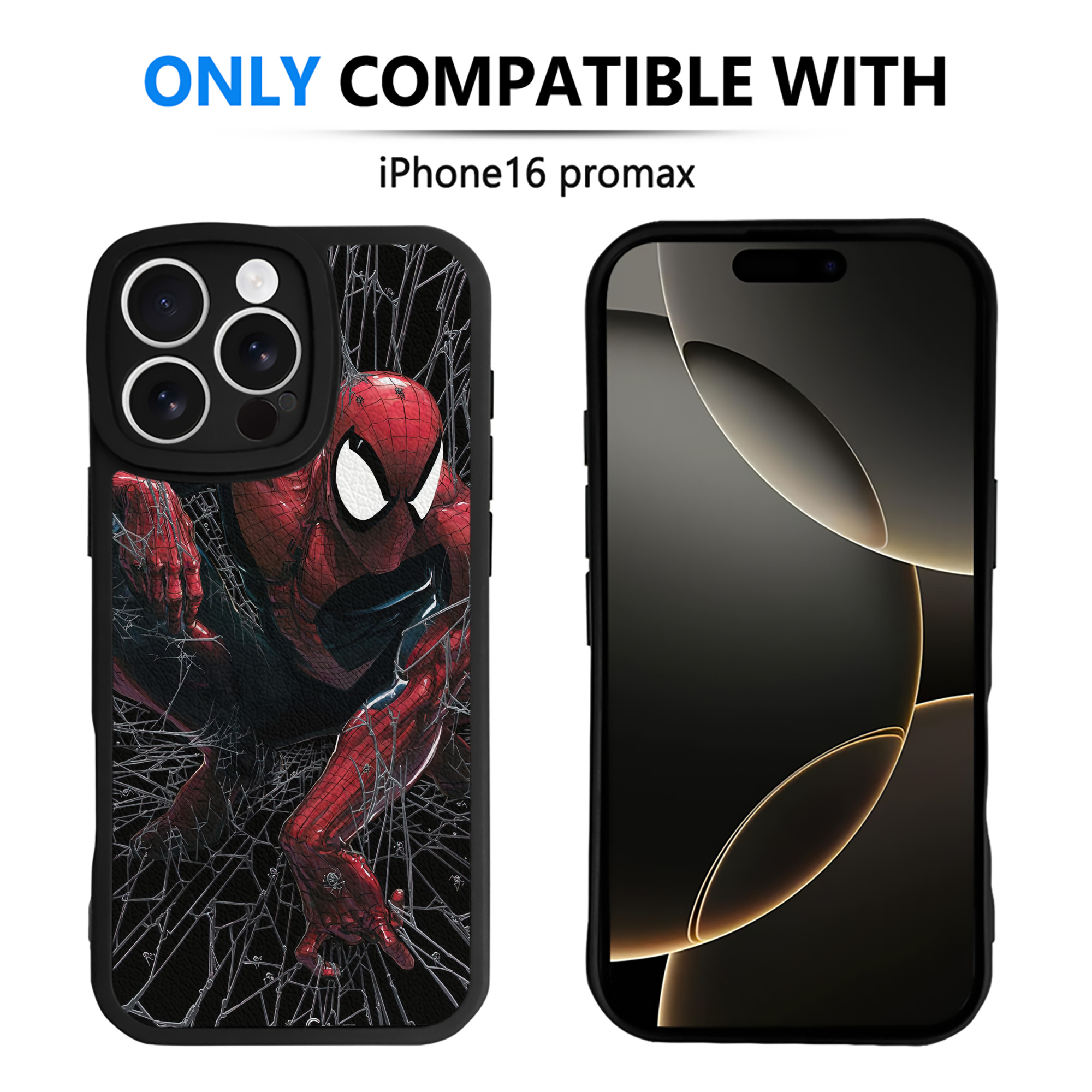 Spider Man スパイダーマン 【iPhone 16シリーズ対応】シリコンスマホケース（レザー調） 材質：シリコン